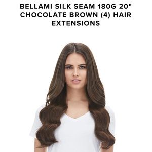 BELLAMI Silk Seam 180g 20" Chocolate Brown (4) Hair Extensions